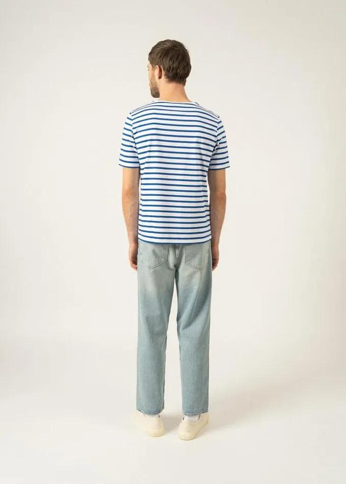 WomenMen Breton Striped Shirts Saint James LEVANT MODERN White Royal Blue