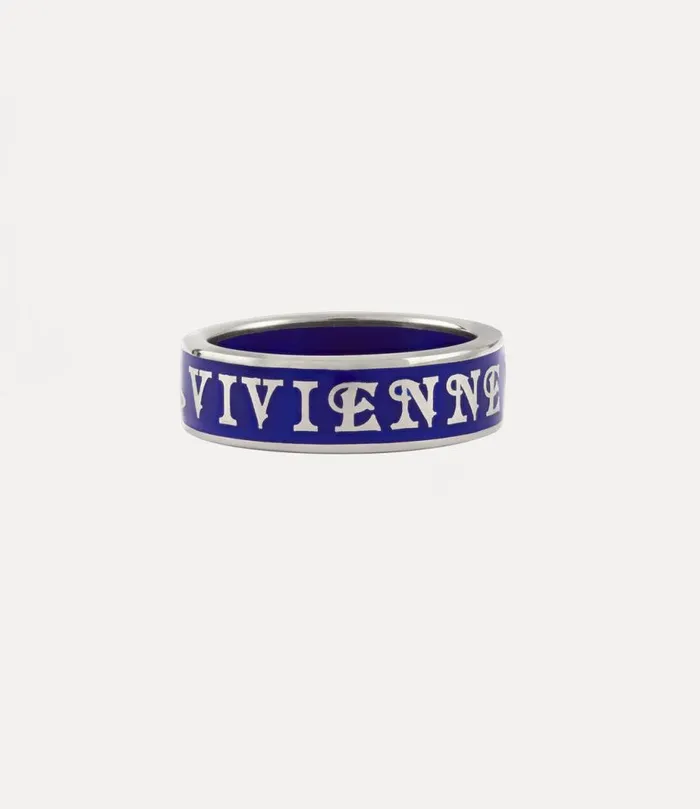 WomenMen Conduit Street Ring Platinumblueenamel Vivienne Westwood Rings