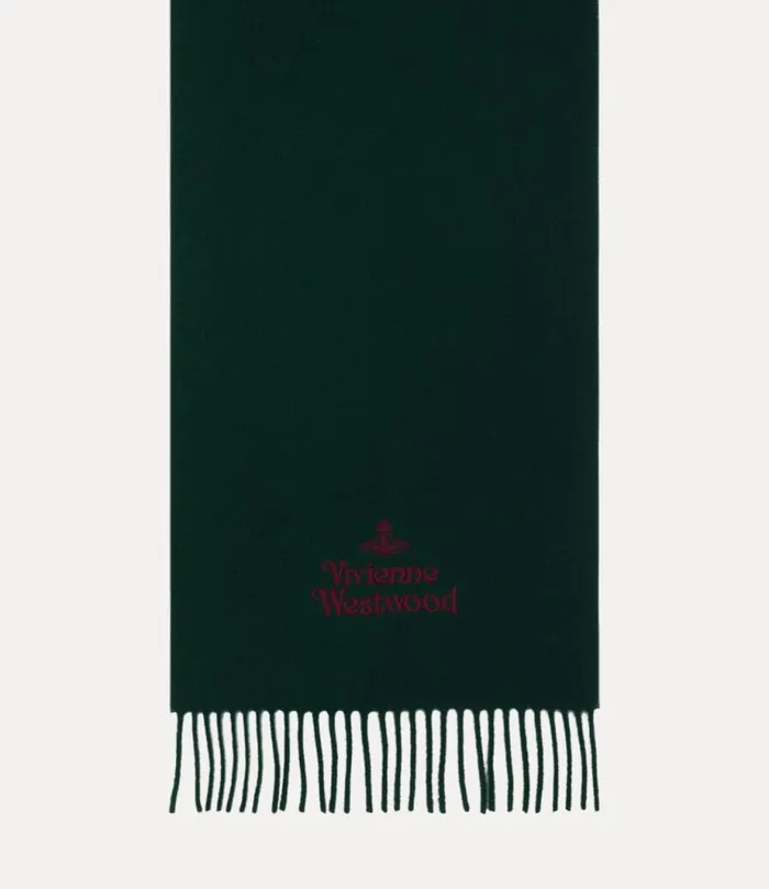 WomenMen Embroidered Scarf Darkgreen Vivienne Westwood Scarves And Ponchos WomenMen Embroidered Scarf Darkgreen Vivienne Westwood Scarves And Ponchos