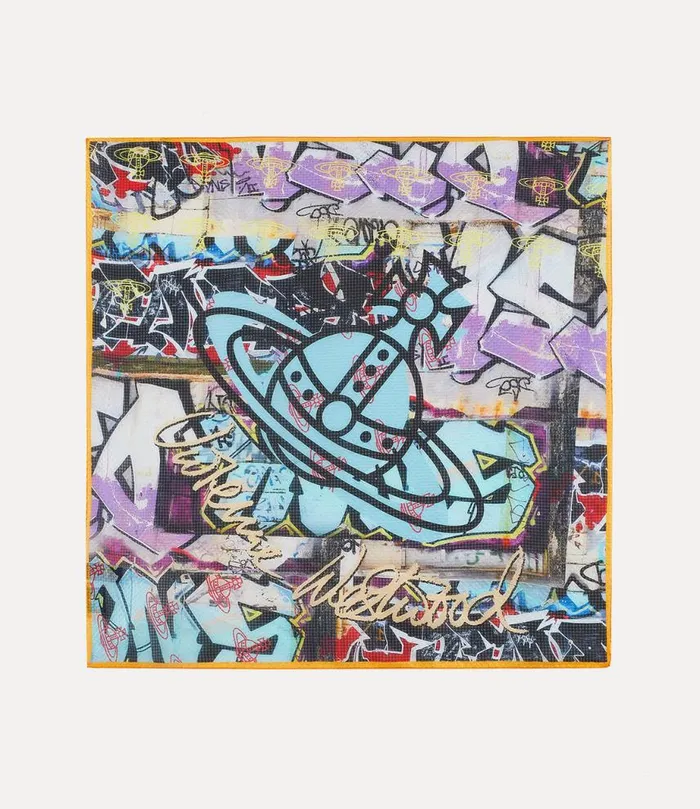 WomenMen Graffiti Bandana Turquoise Vivienne Westwood Scarves And Ponchos