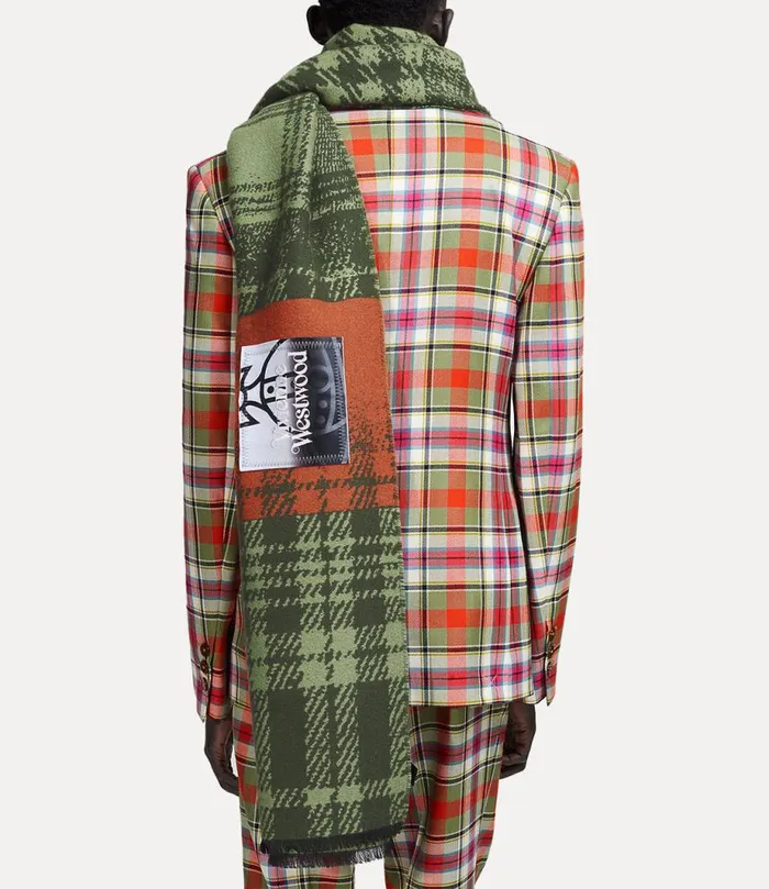 WomenMen Many Checks Stole Sage Vivienne Westwood Scarves And Ponchos WomenMen Many Checks Stole Sage Vivienne Westwood Scarves And Ponchos
