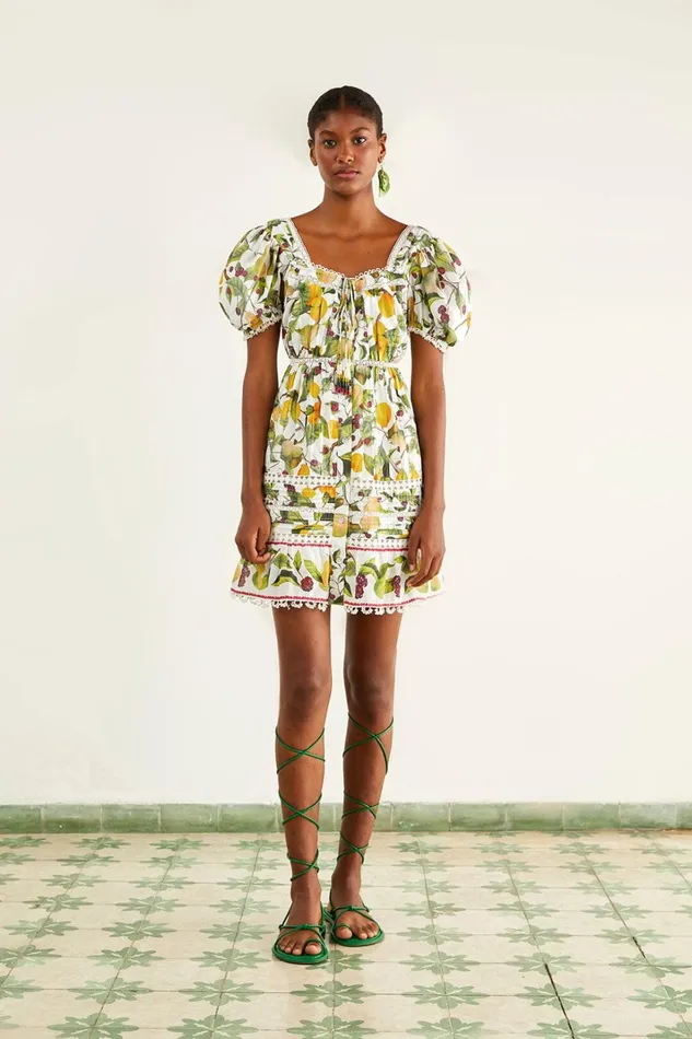 Women Mini Dresses Farm Rio OffWhite Fruit Orchard Mini Dress