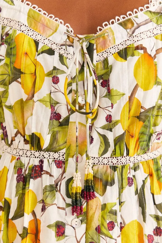 Women Mini Dresses Farm Rio OffWhite Fruit Orchard Mini Dress