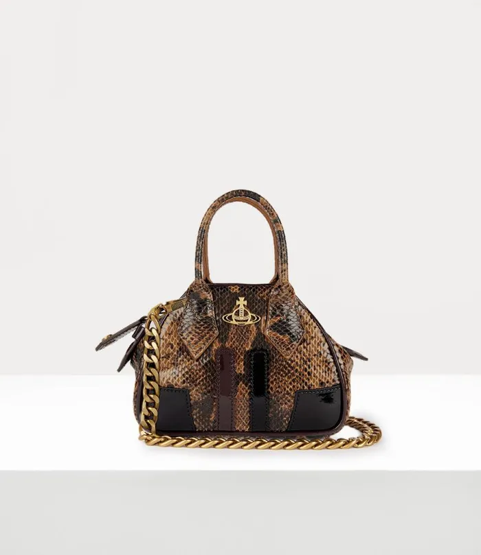 Women Mini Yasmine Chain Bag Tan Vivienne Westwood Handbags Women Mini Yasmine Chain Bag Tan Vivienne Westwood Handbags