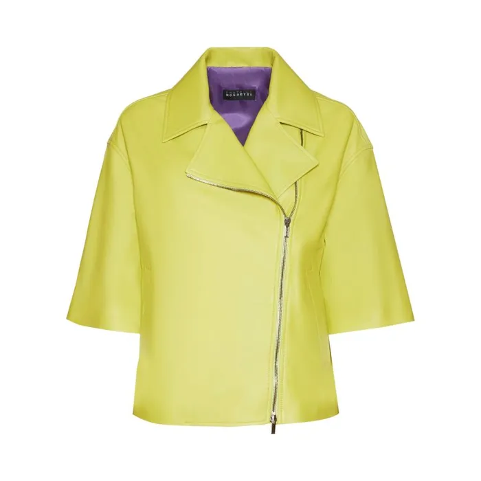 Women Nappa Leather Cape Acid Green Fratelli Rossetti View All