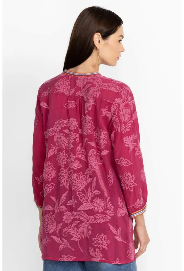 Women Noah Cabana Tunic Rumba Red Johnny Was Tops