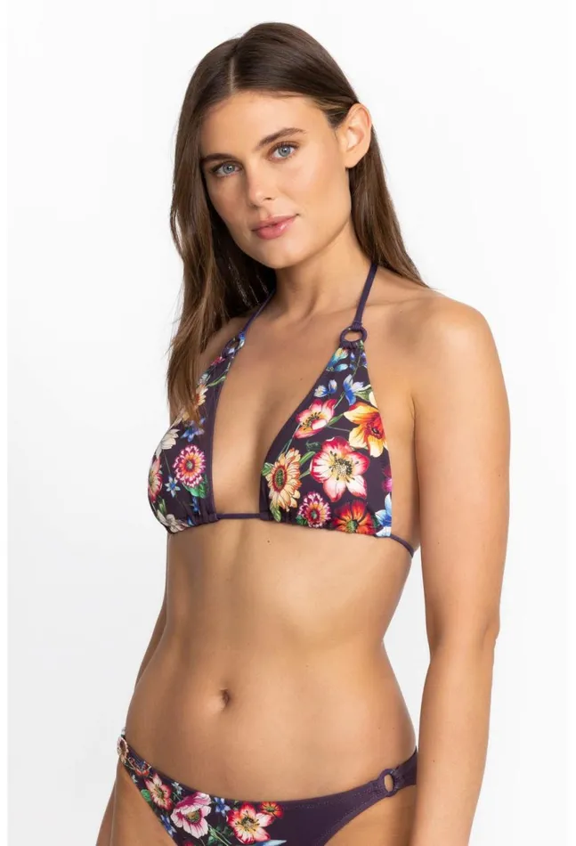 Women Ombre Floral Ring Bikini Top Ombre Floral Johnny Was TwoPieces
