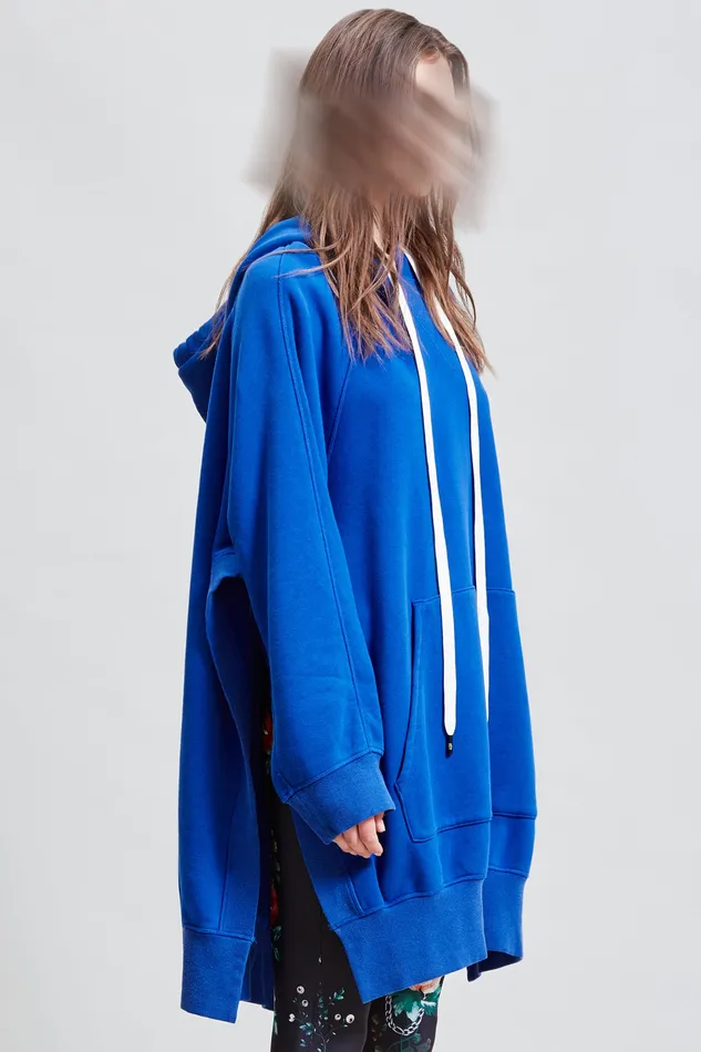 Women Oversized Hoodie Cape 8211 Royal Blue Sweatshirts R13