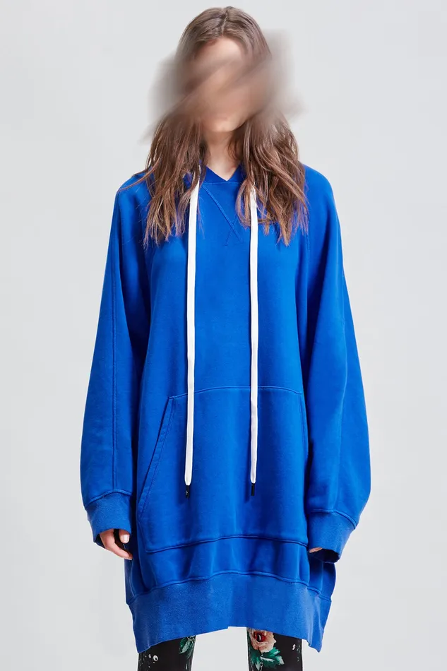Women Oversized Hoodie Cape 8211 Royal Blue Sweatshirts R13