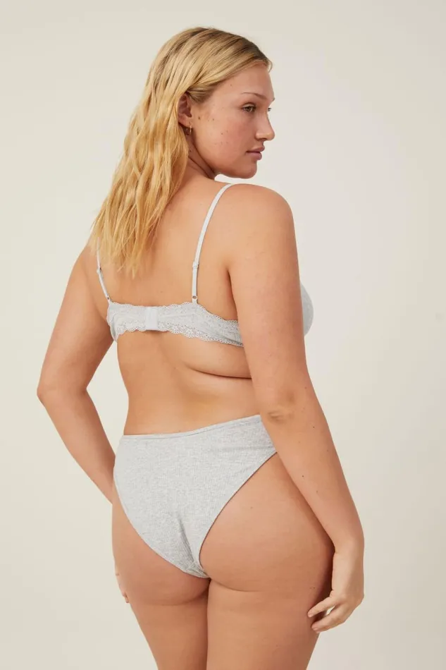 Women Panties Cotton On Organic Cotton Rib Cheeky Brief Mid Grey Marle Women Panties Cotton On Organic Cotton Rib Cheeky Brief Mid Grey Marle