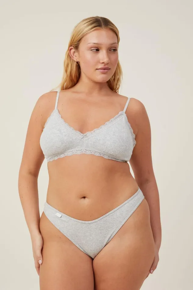 Women Panties Cotton On Organic Cotton Rib Cheeky Brief Mid Grey Marle Women Panties Cotton On Organic Cotton Rib Cheeky Brief Mid Grey Marle