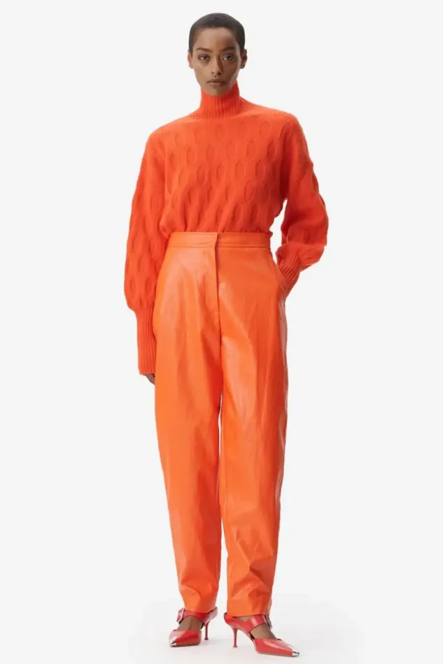 Women Pants and Skirts Lala Berlin Pants Paris Viscose Mix Paprika
