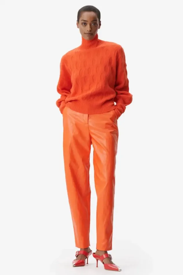 Women Pants and Skirts Lala Berlin Pants Paris Viscose Mix Paprika Women Pants and Skirts Lala Berlin Pants Paris Viscose Mix Paprika
