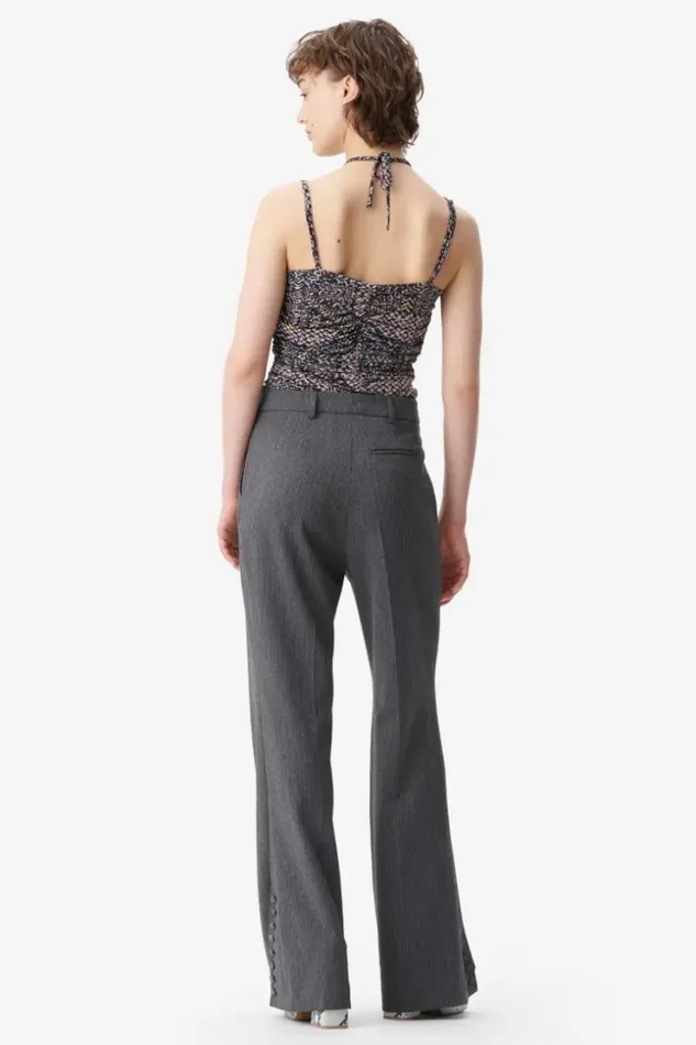 Women Pants and Skirts Lala Berlin Pants Pinka Polyester Mix Anthracite Stripe Women Pants and Skirts Lala Berlin Pants Pinka Polyester Mix Anthracite Stripe