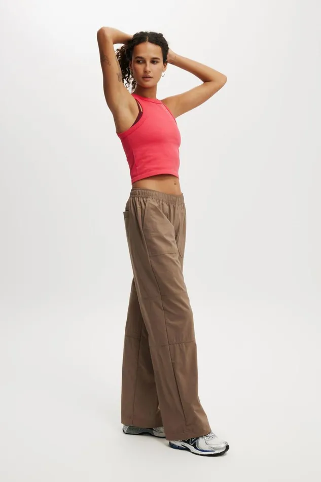 Women Pants Cotton On Essential Move Pant Dusky Green