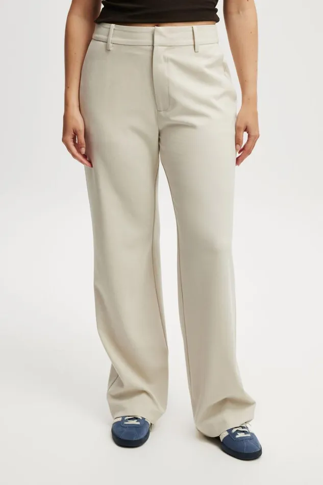 Women Pants Cotton On Luis Suiting Pant Light Stone