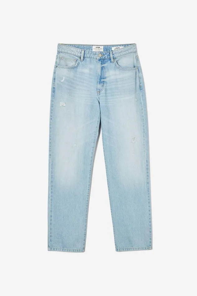 Women Pants Cotton On Original Straight Jean Air Blue Worn Women Pants Cotton On Original Straight Jean Air Blue Worn