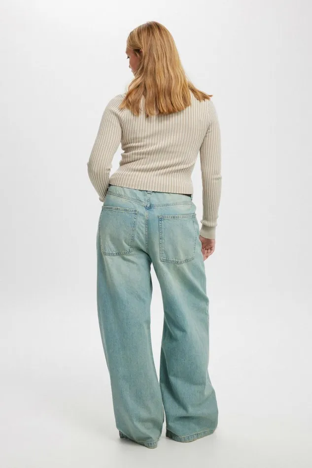 Women Pants Cotton On Super Baggy Jean Shell Blue Women Pants Cotton On Super Baggy Jean Shell Blue