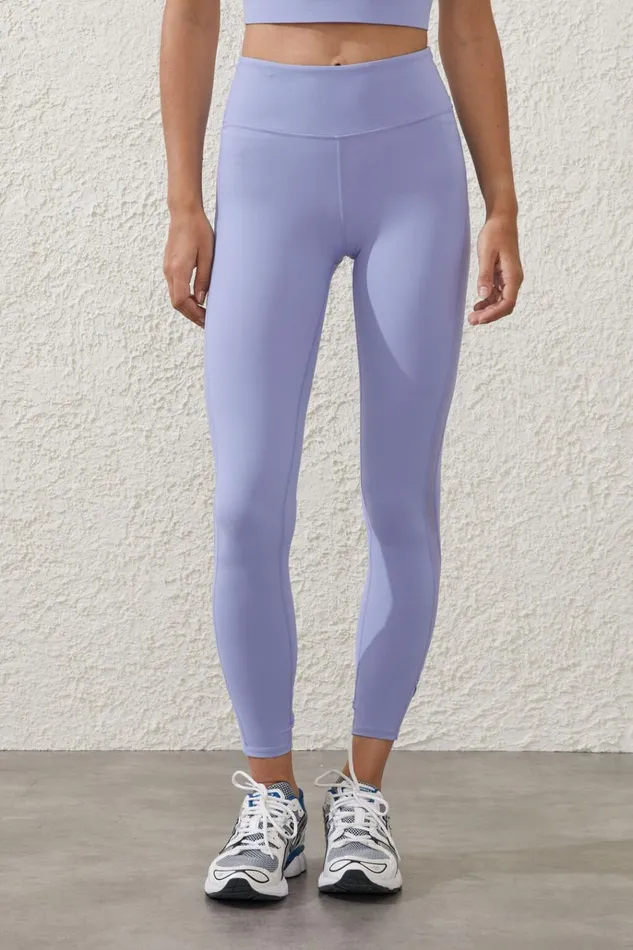 Women Pants Cotton On Ultra Luxe Mesh Panel 78 Tight Violet Light Mesh