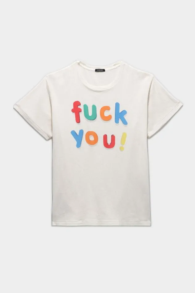 Women R13 Fu Boy TShirt 8211 Ecru TShirts