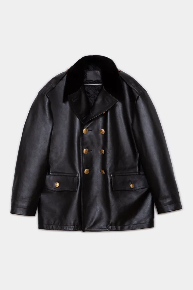 Women R13 Leather Policeman Coat Jackets and Coats