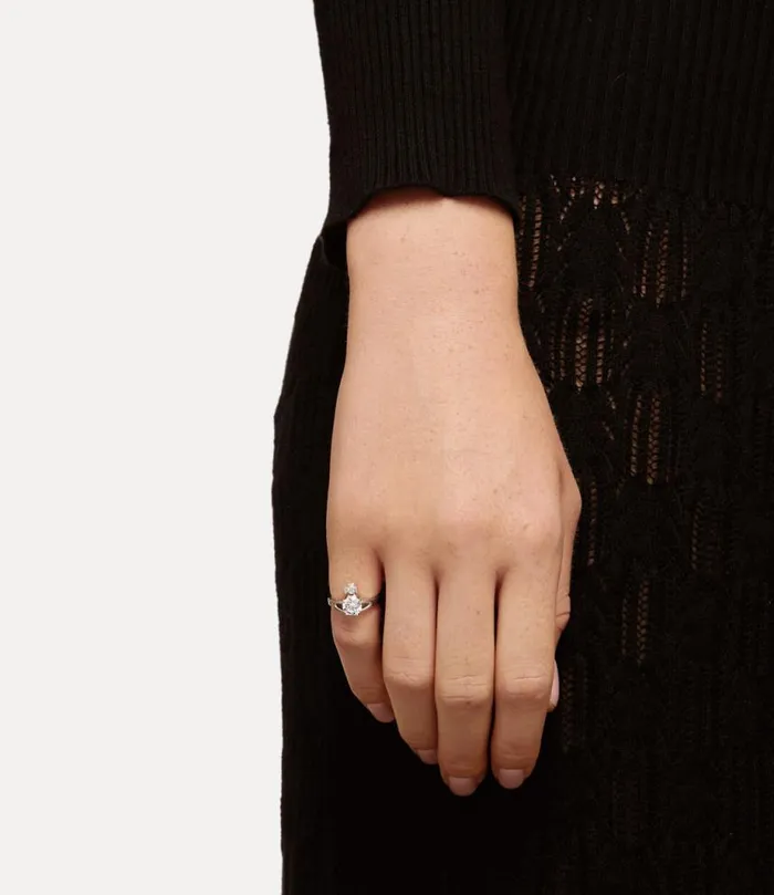 Women Reina Petite Ring Platinumwhitecz Vivienne Westwood Classic Styles Women Reina Petite Ring Platinumwhitecz Vivienne Westwood Classic Styles