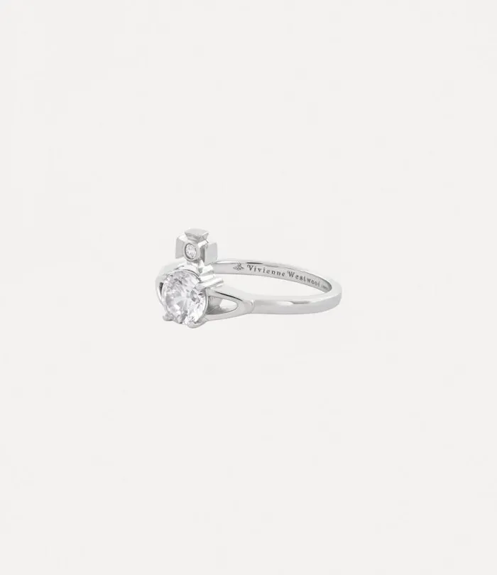 Women Reina Petite Ring Platinumwhitecz Vivienne Westwood Classic Styles Women Reina Petite Ring Platinumwhitecz Vivienne Westwood Classic Styles