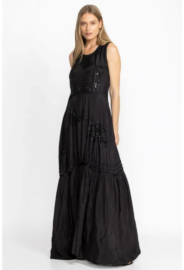 Women Rose Noir Dress Black Johnny Was Dresses