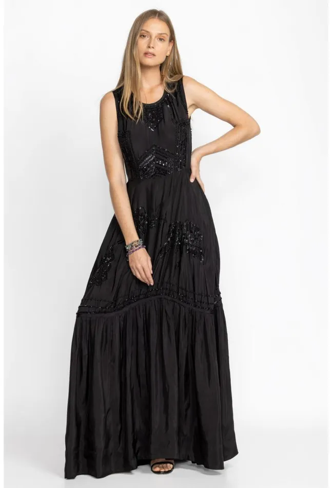 Women Rose Noir Dress Black Johnny Was Dresses