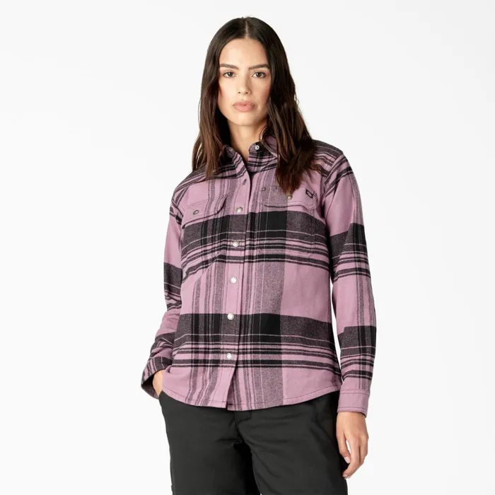 Womens DuraTech Renegade Flannel Shirt Grapeade Windowpane Plaid Grapeade Windowpane Plaid c1v Women Dickies Button Up Womens DuraTech Renegade Flannel Shirt Grapeade Windowpane Plaid Grapeade Windowpane Plaid c1v Women Dickies Button Up