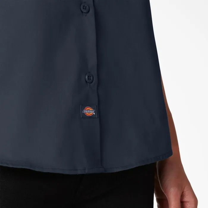 Womens FLEX Short Sleeve Work Shirt Dark Navy Dark Navy dn Women Dickies Button Up Womens FLEX Short Sleeve Work Shirt Dark Navy Dark Navy dn Women Dickies Button Up