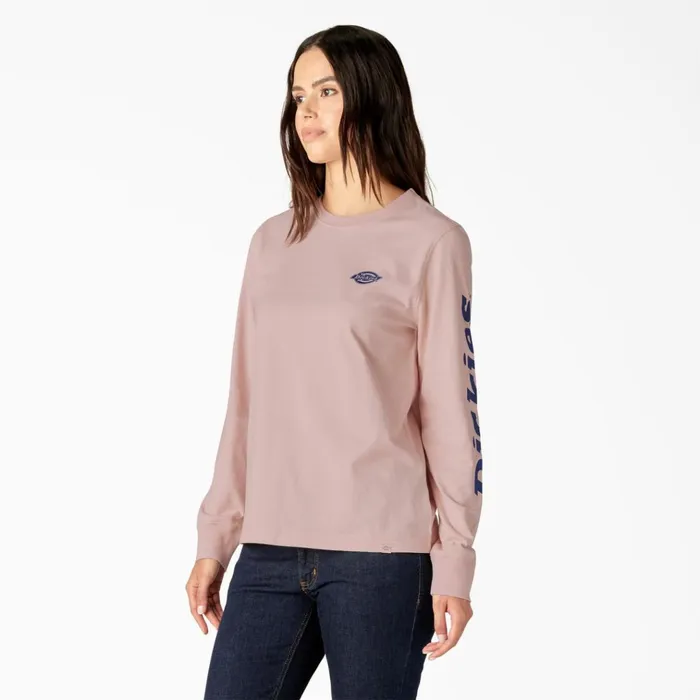 Womens Long Sleeve Heavyweight Graphic TShirt Peach Whip Peach Whip p2w Women Dickies TShirts Womens Long Sleeve Heavyweight Graphic TShirt Peach Whip Peach Whip p2w Women Dickies TShirts