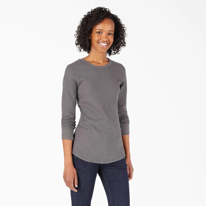 Womens Long Sleeve Thermal Shirt Graphite Gray Graphite Gray gad Women Dickies Work Tops Womens Long Sleeve Thermal Shirt Graphite Gray Graphite Gray gad Women Dickies Work Tops