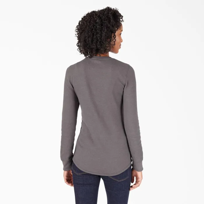 Womens Long Sleeve Thermal Shirt Graphite Gray Graphite Gray gad Women Dickies Work Tops Womens Long Sleeve Thermal Shirt Graphite Gray Graphite Gray gad Women Dickies Work Tops