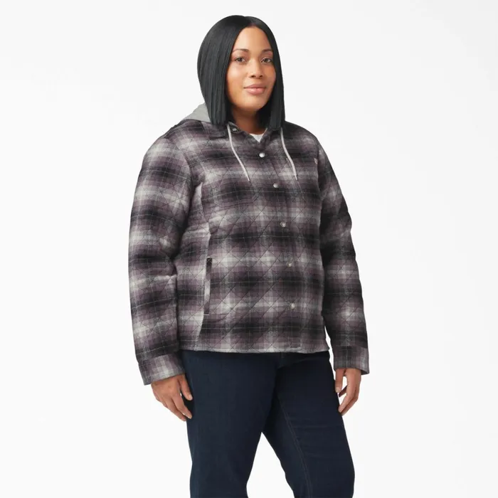 Womens Plus Flannel Hooded Shirt Jacket Dusty PurpleBlack Ombre Plaid Dusty Purpleblack Ombre Plaid b1e Women Dickies Shirt Jackets Womens Plus Flannel Hooded Shirt Jacket Dusty PurpleBlack Ombre Plaid Dusty Purpleblack Ombre Plaid b1e Women Dickies Shirt Jackets