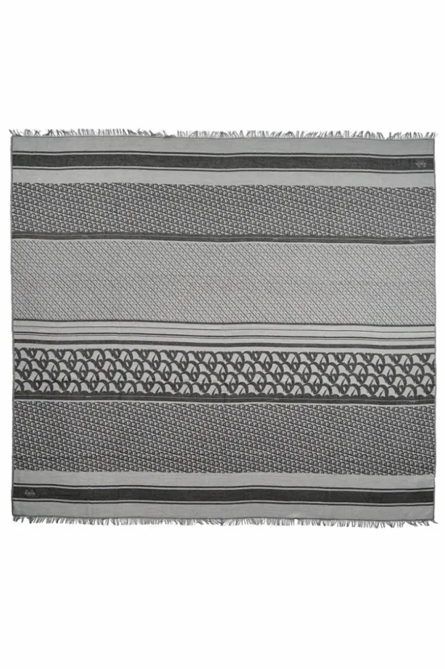 Women Scarfs and Triangles Lala Berlin Scarf Monogram Viscose Mix Blackwhite Women Scarfs and Triangles Lala Berlin Scarf Monogram Viscose Mix Blackwhite