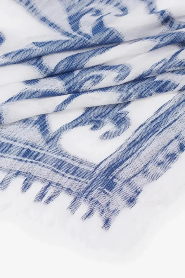 Women Scarfs and Triangles Lala Berlin Triangle Alvid 8211 Viscose Mix 8211 Flower Fountain Blue Women Scarfs and Triangles Lala Berlin Triangle Alvid 8211 Viscose Mix 8211 Flower Fountain Blue