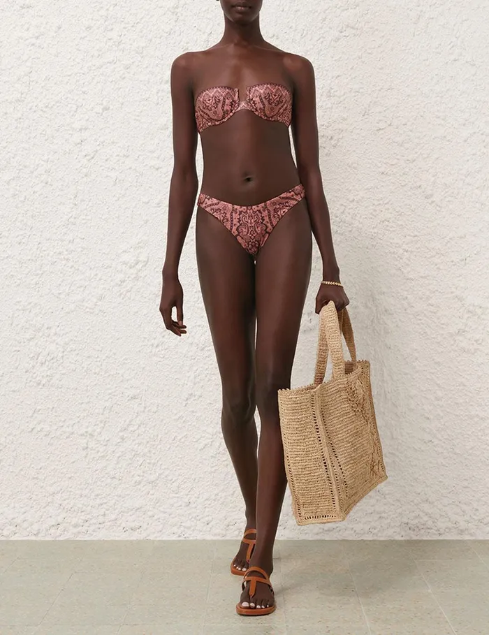 Women Separates Zimmermann Ottie Balconette Bra Coral Paisley