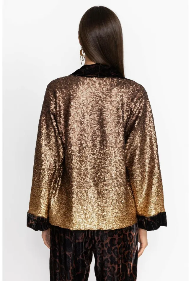 Women Sequin Gold Plaza Kimono Gold Johnny Was Kimonos