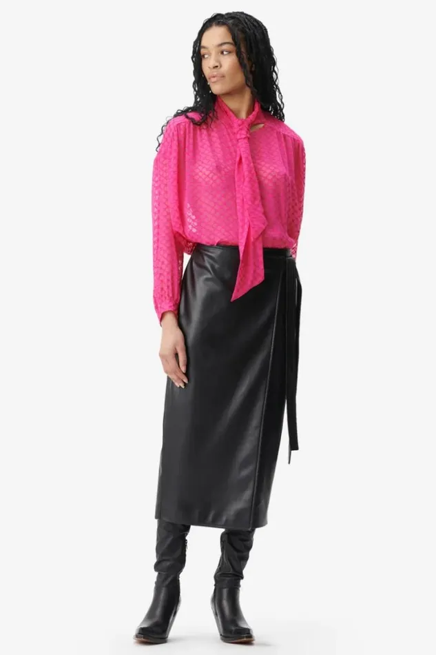 Women Shirts and Blouses Lala Berlin Blouse Berina Viscose Mix Polka Dot Dragonfruit Women Shirts and Blouses Lala Berlin Blouse Berina Viscose Mix Polka Dot Dragonfruit