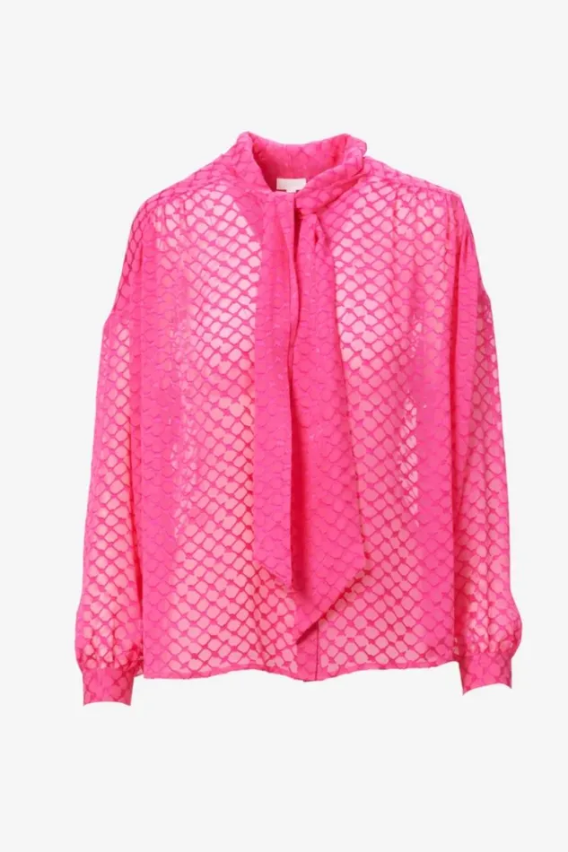 Women Shirts and Blouses Lala Berlin Blouse Berina Viscose Mix Polka Dot Dragonfruit Women Shirts and Blouses Lala Berlin Blouse Berina Viscose Mix Polka Dot Dragonfruit