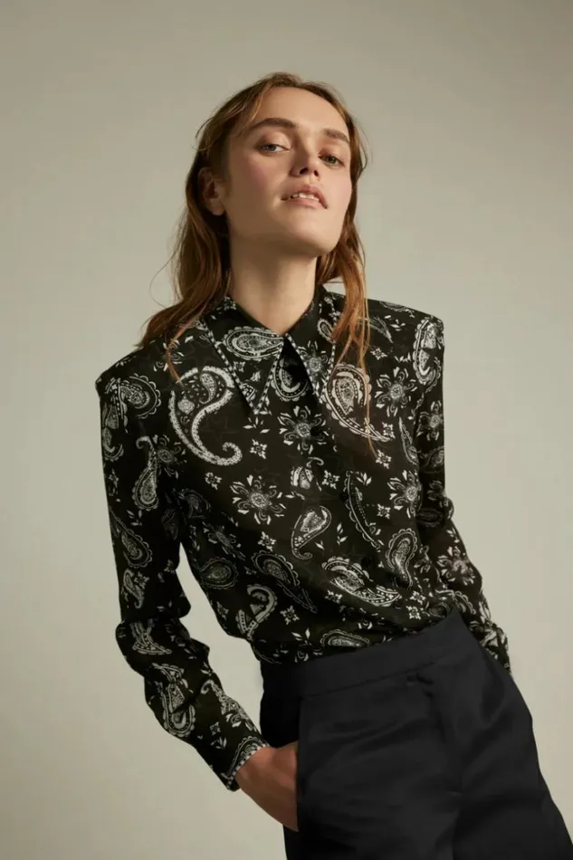 Women Shirts and Blouses Lala Berlin Blouse Blix 8211 Viscose Mix 8211 Paisley Stars Women Shirts and Blouses Lala Berlin Blouse Blix 8211 Viscose Mix 8211 Paisley Stars