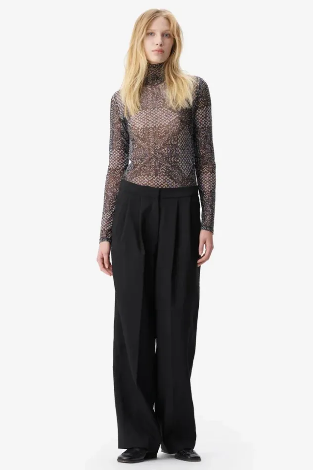 Women Shirts and Blouses Lala Berlin Longsleeve Carolyn Polyester Mix Heritage Star Black Women Shirts and Blouses Lala Berlin Longsleeve Carolyn Polyester Mix Heritage Star Black