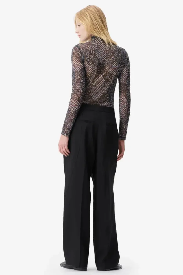 Women Shirts and Blouses Lala Berlin Longsleeve Carolyn Polyester Mix Heritage Star Black Women Shirts and Blouses Lala Berlin Longsleeve Carolyn Polyester Mix Heritage Star Black