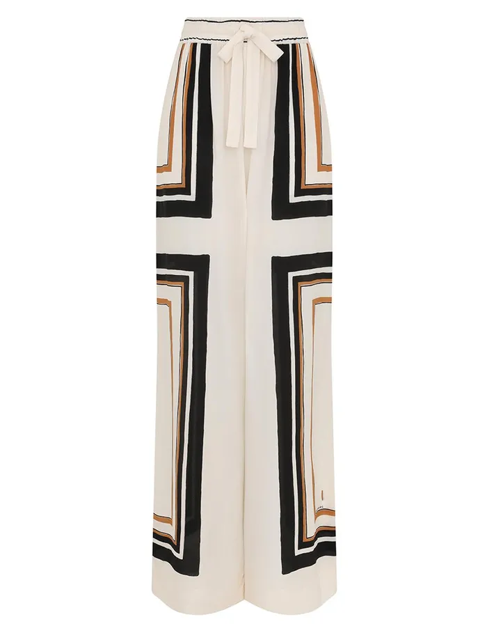 Women Shorts and Pants Zimmermann Draw Waist Pant Stripe