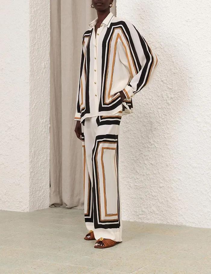 Women Shorts and Pants Zimmermann Draw Waist Pant Stripe
