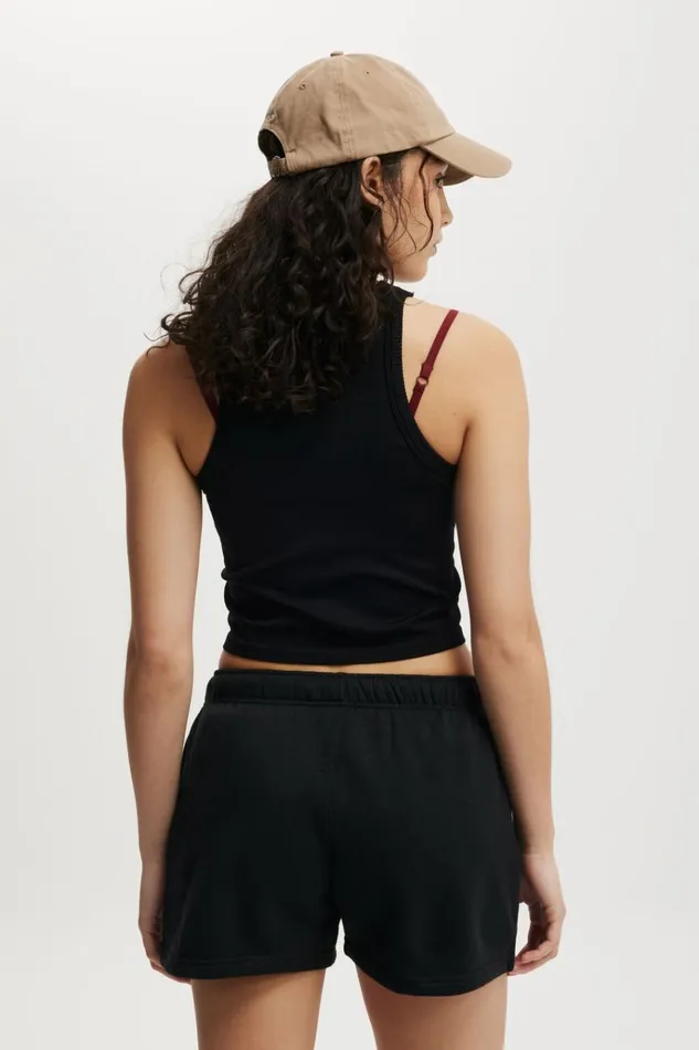 Women Shorts and Skirts Cotton On Plush Essential Gym Short Black Women Shorts and Skirts Cotton On Plush Essential Gym Short Black
