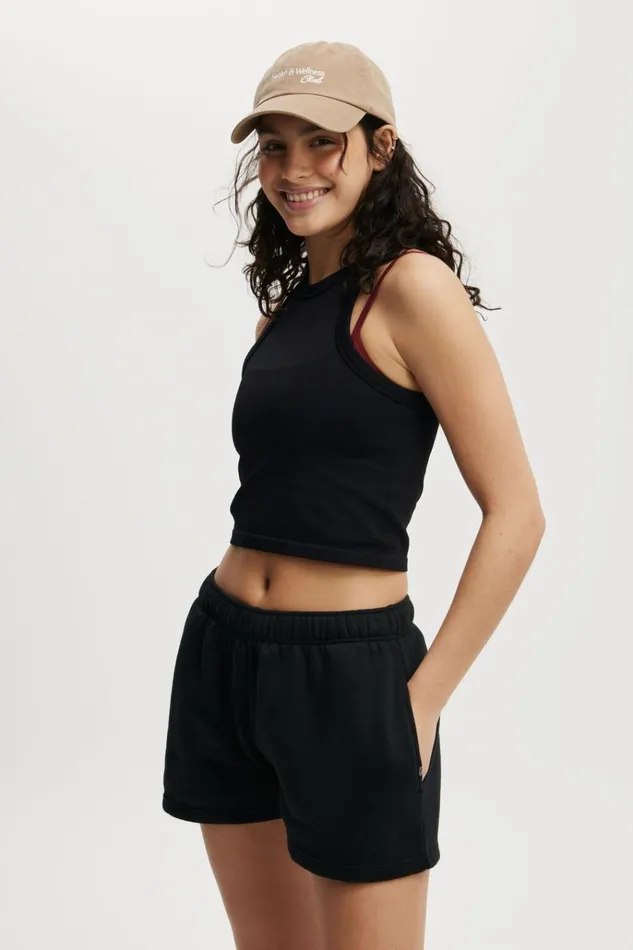 Women Shorts and Skirts Cotton On Plush Essential Gym Short Black Women Shorts and Skirts Cotton On Plush Essential Gym Short Black