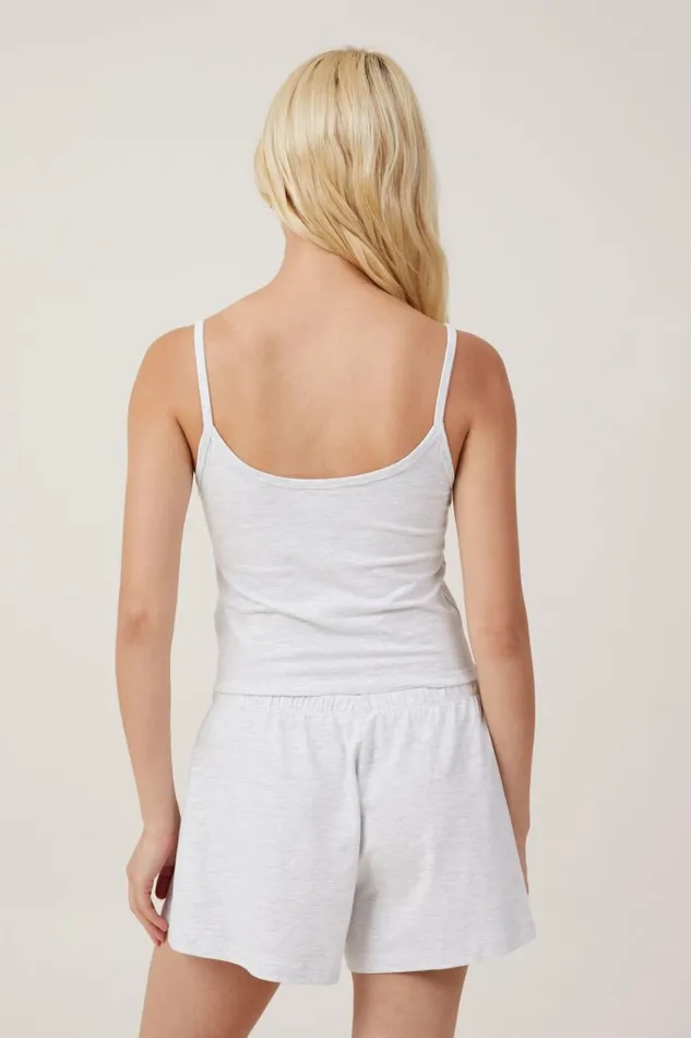 Women Shorts Cotton On Peached Jersey Short Light Grey Marle
