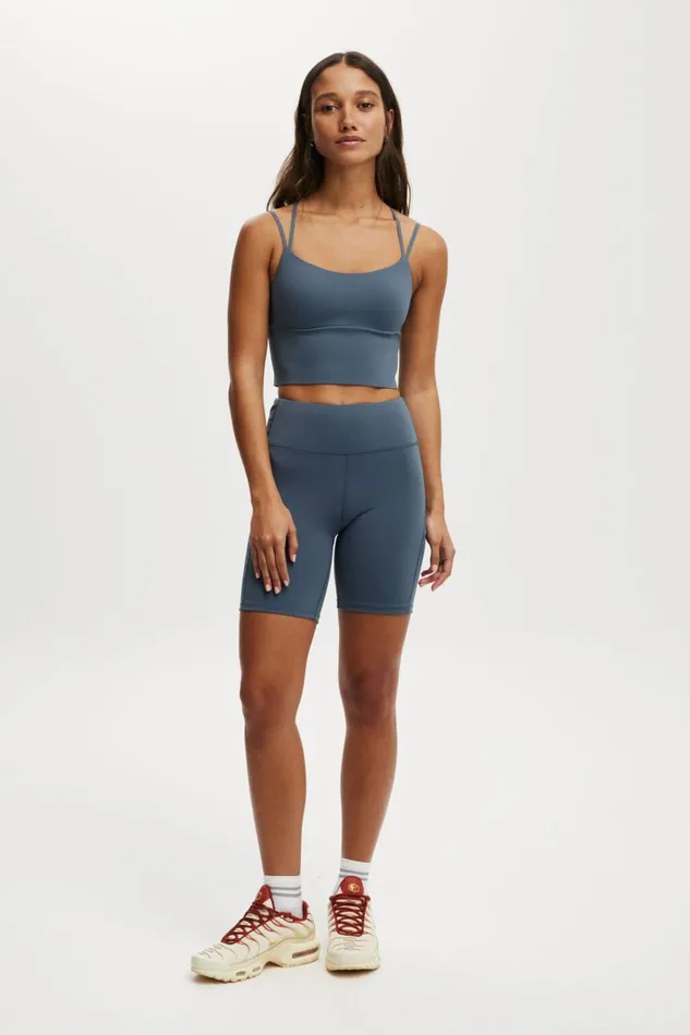 Women Shorts Cotton On Ultra Luxe Mesh Pocket Bike Short Folkstone Grey